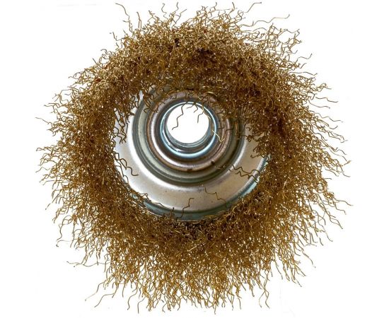 Щетка-чашка (75 мм; М14; латунь) для УШМ vertextools 12300-075 – изображение 2