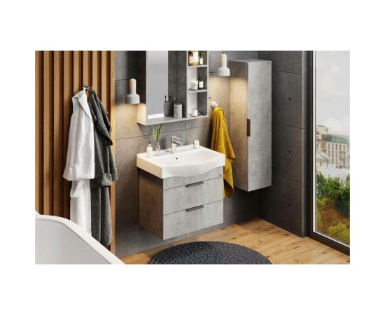 Подвесная тумба с раковиной Onika ДЕВИС бетон чикаго 65.13 106546 – изображение 3