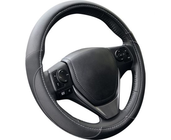 Оплетка KRAFT иск кожа с перфорацией, черная, 40 см / L KT 800314 – изображение 3