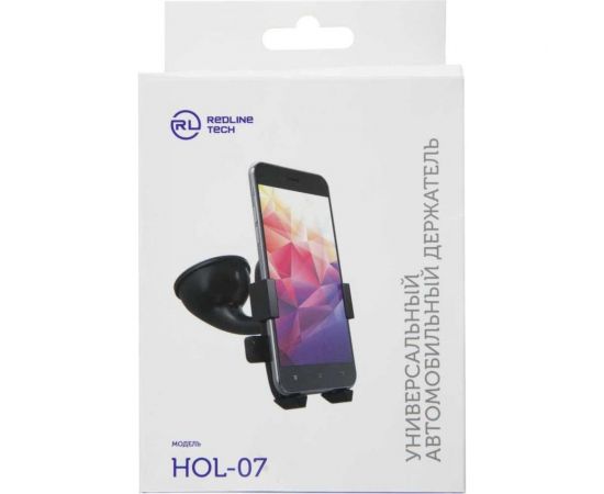 Универсальный автомобильный держатель Red Line HOL-07 с креплением на лобовое стекло, черный УТ000017917 – изображение 4