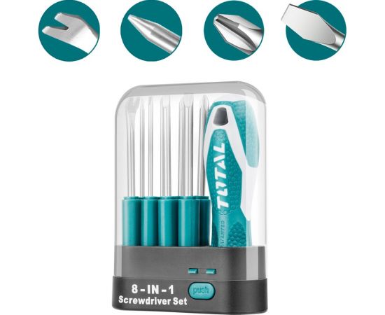 Отвертка со сменными насадками 9 шт. TOTAL THT250906 – изображение 4