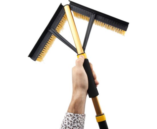 Телескопическая щетка со скребком для удаления снега и льда DSV с мягкой ручкой R21005 – изображение 4