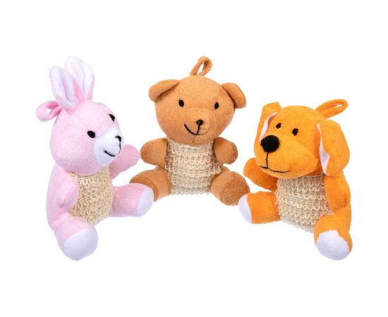 Мочалка из сизаля с хлопком Банные Штучки собачка, мишка, зайка 10х7х14 см 40129 – изображение 6