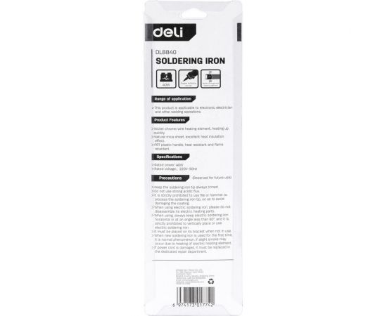 Паяльник DELI dl8840 40вт 103004 – изображение 9