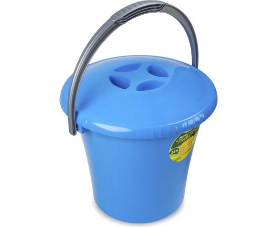 Ведро Martika Либерти 14 л, с крышкой, голубое С605КГОЛ 