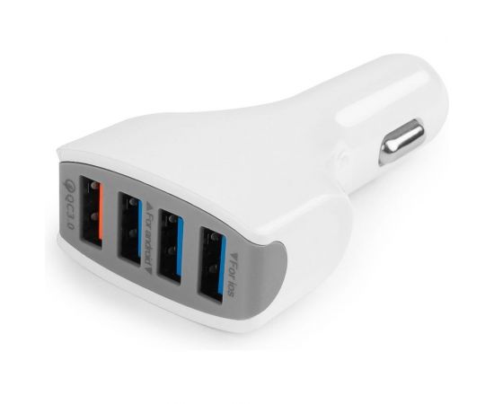 Адаптер питания Cablexpert, 12V;5V 4-USB, поддержка quick charge 3.0, MP3A-UC-CAR18 