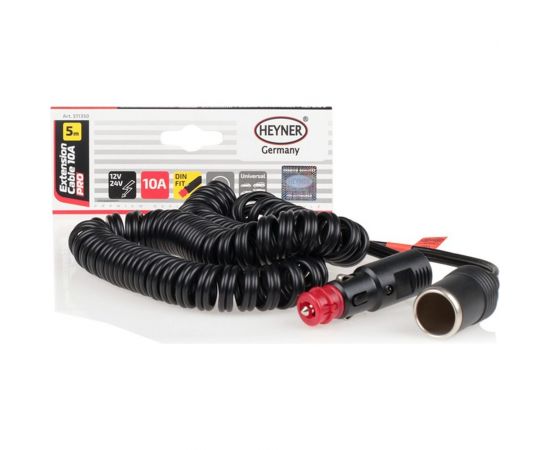 Удлинительный спиральный кабель Heyner Премиум 12/24 В, 10 A 511350 