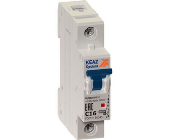 Автоматический модульный выключатель КЭАЗ OptiDin BM63-1C10-УХЛ3 260501 