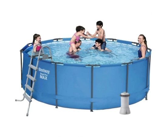 Каркасный бассейн BestWay 457x122 см, 16015 л, 3028 л/ч, лестница 56830 BW 
