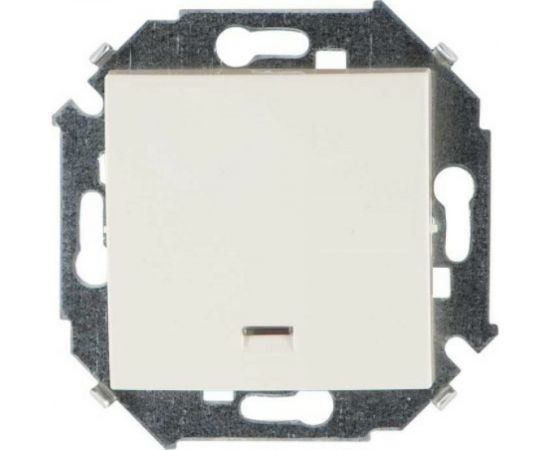 Одноклавишный выключатель Simon с подсветкой, 16А, 250В, винтовой зажим, сл.кость 20 1591104-031 