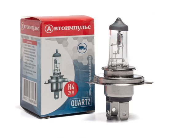 Галогенная автолампа Autoimpuls QUARTZ H4 24 В 75/70W P43t H4 24-75/70 (43ц) 