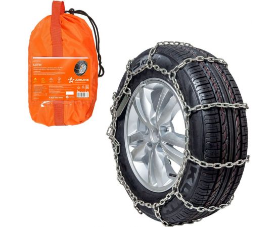 Цепи противоскольжения Airline лесенка, толщина звеньев 4 мм, к-т 2 шт. ADCW002 