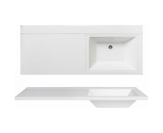 Мебельный умывальник RUNO Гамма 120 лайт левое крыло, белый 00-00001025 