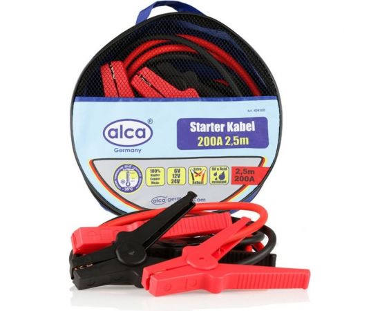 Стартерные кабели Alca 2.5 м, 200 А, медь, сумка 404300 