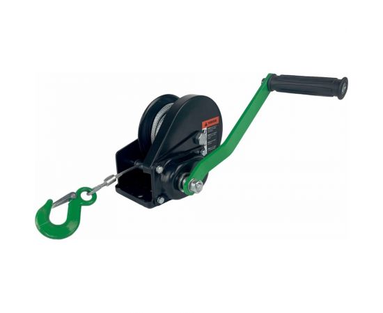 Лебедка ручная барабанная с тормозом HITCH HWB 500 кг канат 10 м SZ073180 