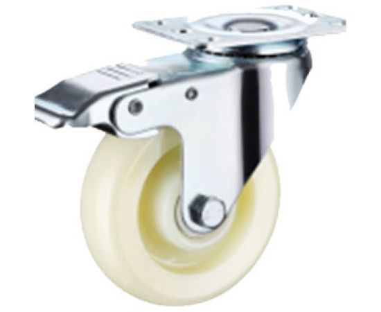 Колесо полипропиленовое поворотное с площадкой и тормозом 320100Sb (100 мм; 130 кг) А5 1005824 