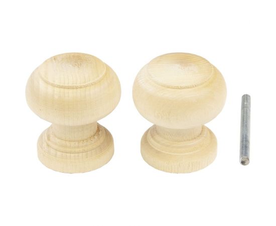 Дверная круглая ручка Банная линия 5.5 см, 2 шт. 12-569 – изображение 2