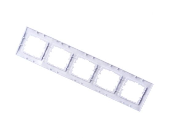 Пятиместная горизонтальная рамка LEZARD KARINA б/ вст жемчужно-белый перламутр 707-3000-150 – изображение 2