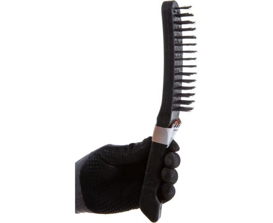 Металлическая щетка ШАБАШКА 6 рядов, пластиковая ручка 153-0006 208062 – изображение 2