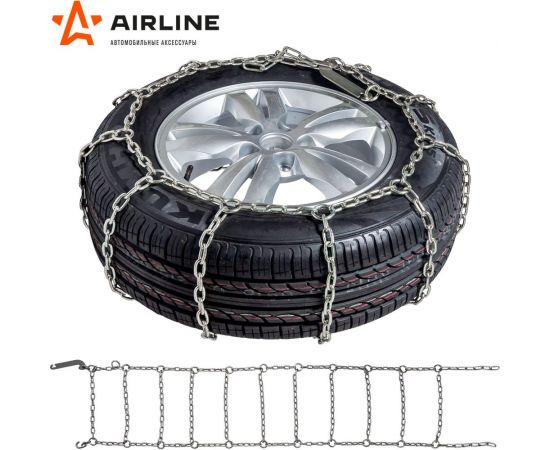 Цепи противоскольжения Airline лесенка, толщина звеньев 4 мм, к-т 2 шт. ADCW002 – изображение 2