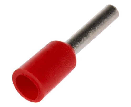 Штыревой втулочный изолированный наконечник REXANT F-8 мм 1 мм2 НШВи 1.0-8 красный 10 шт 06-0405-A – изображение 2