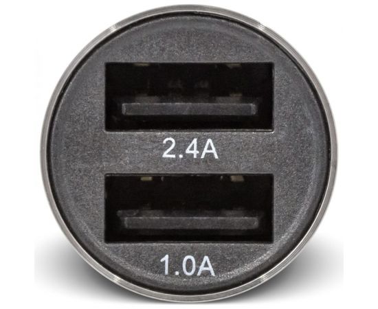 Автомобильное зарядное устройство BYZ 2хUSB-А, 2.4 А, кабель BL-695 AM-Type-C, серебро 23750-YL-823St – изображение 3