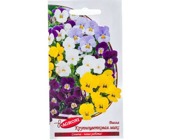 Семена Агрони Виола виттрока КРУПНОЦВЕТКОВАЯ СМЕСЬ 8917 – изображение 3