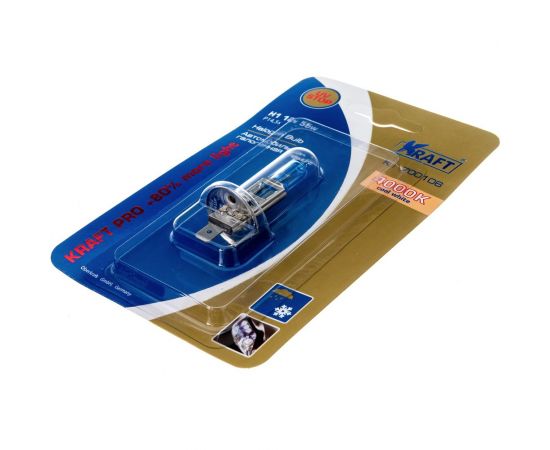 Комплект автоламп KRAFT Н1, 12 В, 55 Вт, Pro +80% more light, 2 шт. KT 700221 – изображение 3