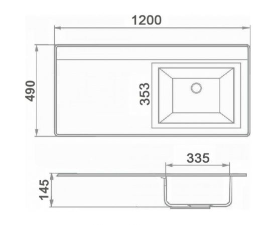 Мебельный умывальник RUNO Гамма 120 лайт левое крыло, белый 00-00001025 – изображение 3