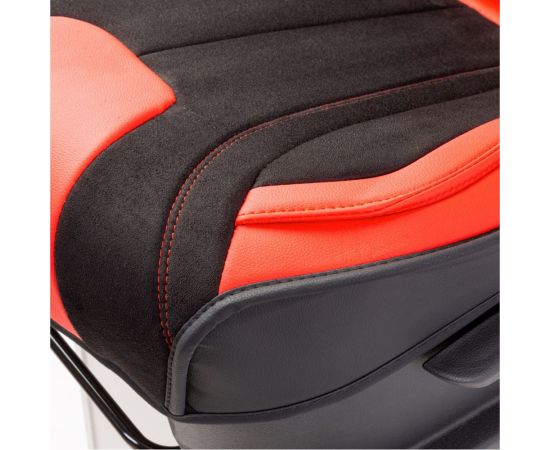 Каркасные 3D накидки на передние сиденья CarPerformance 2 шт., экокожа и алькантара CUS-3034 BK/RD – изображение 4