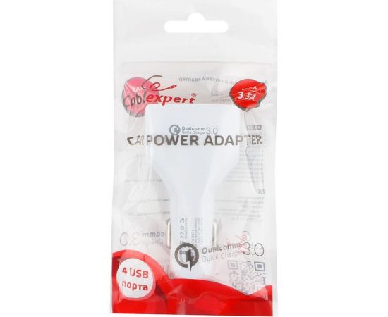 Адаптер питания Cablexpert, 12V;5V 4-USB, поддержка quick charge 3.0, MP3A-UC-CAR18 – изображение 4