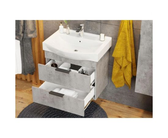 Подвесная тумба с раковиной Onika ДЕВИС бетон чикаго 65.13 106546 – изображение 5