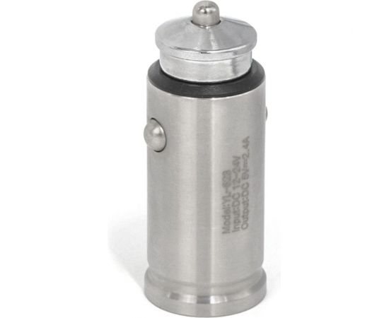 Автомобильное зарядное устройство BYZ 2хUSB-А, 2.4 А, кабель BL-695 AM-Type-C, серебро 23750-YL-823St – изображение 5