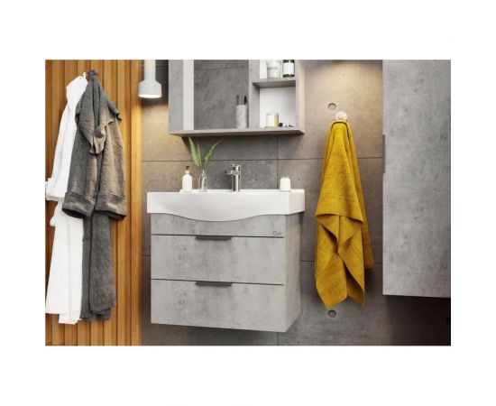 Подвесная тумба с раковиной Onika ДЕВИС бетон чикаго 65.13 106546 – изображение 6