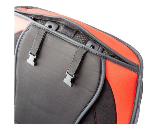 Каркасные 3D накидки на передние сиденья CarPerformance 2 шт., экокожа и алькантара CUS-3034 BK/RD – изображение 6