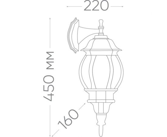 Светильник FERON НБУ-100w вниз, Е27, IP44, черный 11098 – изображение 6