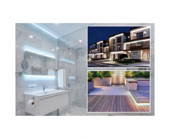 Светодиодная лента OGM 12В, 14,4Вт/м, smd5050, 60д/м, ip65, 12лм/чип, подложка 10мм, 5м, 6500к. / LSE-275 – изображение 6