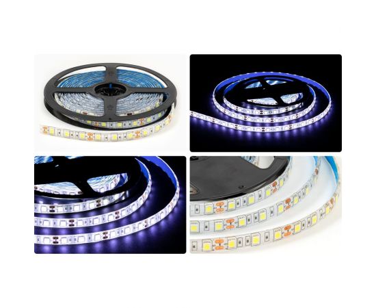 Светодиодная лента OGM 12В, 14,4Вт/м, smd5050, 60д/м, ip65, 12лм/чип, подложка 10мм, 5м, 6500к. / LSE-275 – изображение 7