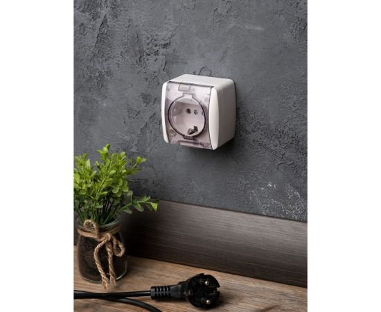 1-местная розетка EKF Владивосток 16А с заземлением с прозрачной крышкой IP54 R16-029-30-54-T EQR16-029-30-54-T – изображение 7