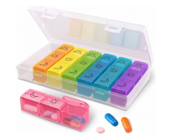 Таблетница-органайзер для лекарств и витаминов DASWERK 7 дней/3 приема BOX 630848 