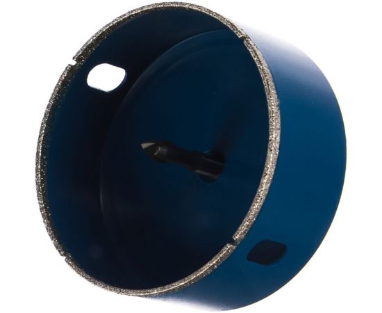 Алмазная коронка с центрирующим сверлом по керамике и стеклу ЗУБР Профессионал Р60, трехгранный хвостовик, 80 мм, для дрели 29850-80 