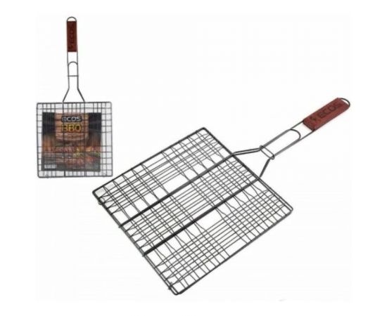 Решетка для барбекю Ecos X-382-NSD с антипригарным покрытием, 6 секций, р-р 25х25 см, общая длина 54 см 999620 