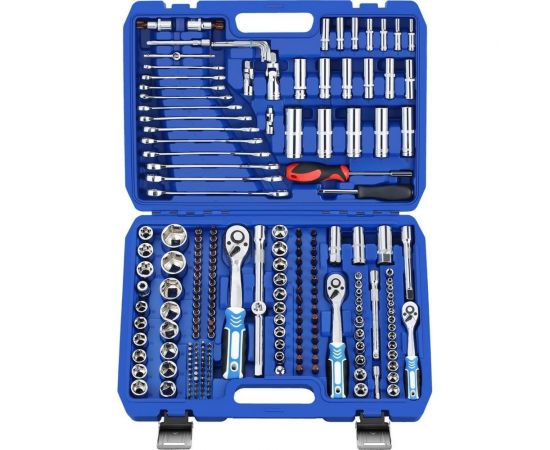 Набор инструментов для авто GOODKING 216 предметов, 1/4 3/8 1/2, трещотка 72 зуба B-10216 