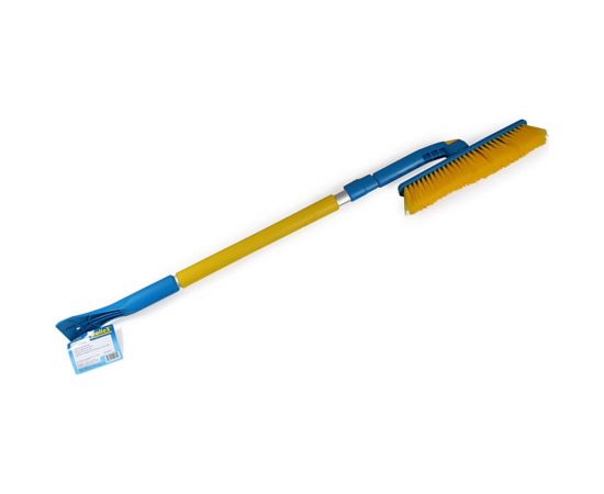 Щетка-сметка DolleX со скребком, раскладная телескопическая 90-130 см, SNW-2243 