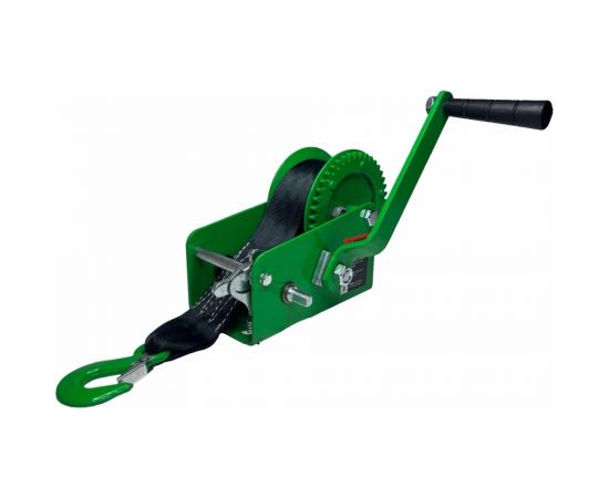 Ручная барабанная лебедка HITCH HW 1100 кг, лента 10 м SZ073169 