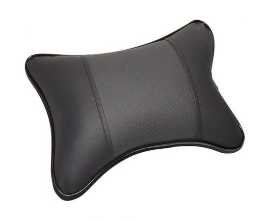 Автомобильная подушка под шею DolleX 300*210 мм, экокожа, серая PGR-3021 