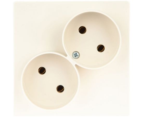 Розетка Simon 2х2К без защитных шторок, слоновая кость 2450457-031 