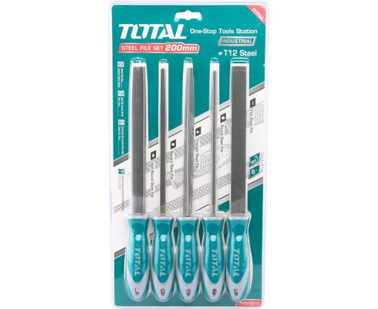 Набор напильников 200 мм, 5шт. TOTAL THT918516 