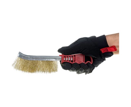 Корщетка с пластиковой рукояткой и стальной основой (23 см; стальная проволка анодированная) СПЕЦ-3352 – изображение 2