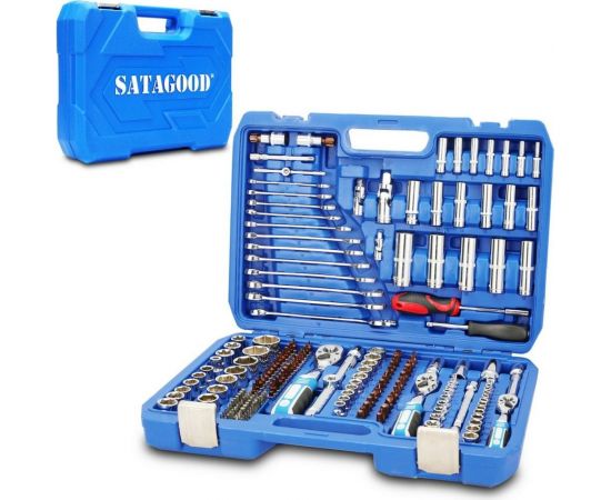 Набор инструментов для авто GOODKING 216 предметов, 1/4 3/8 1/2, трещотка 72 зуба B-10216 – изображение 2